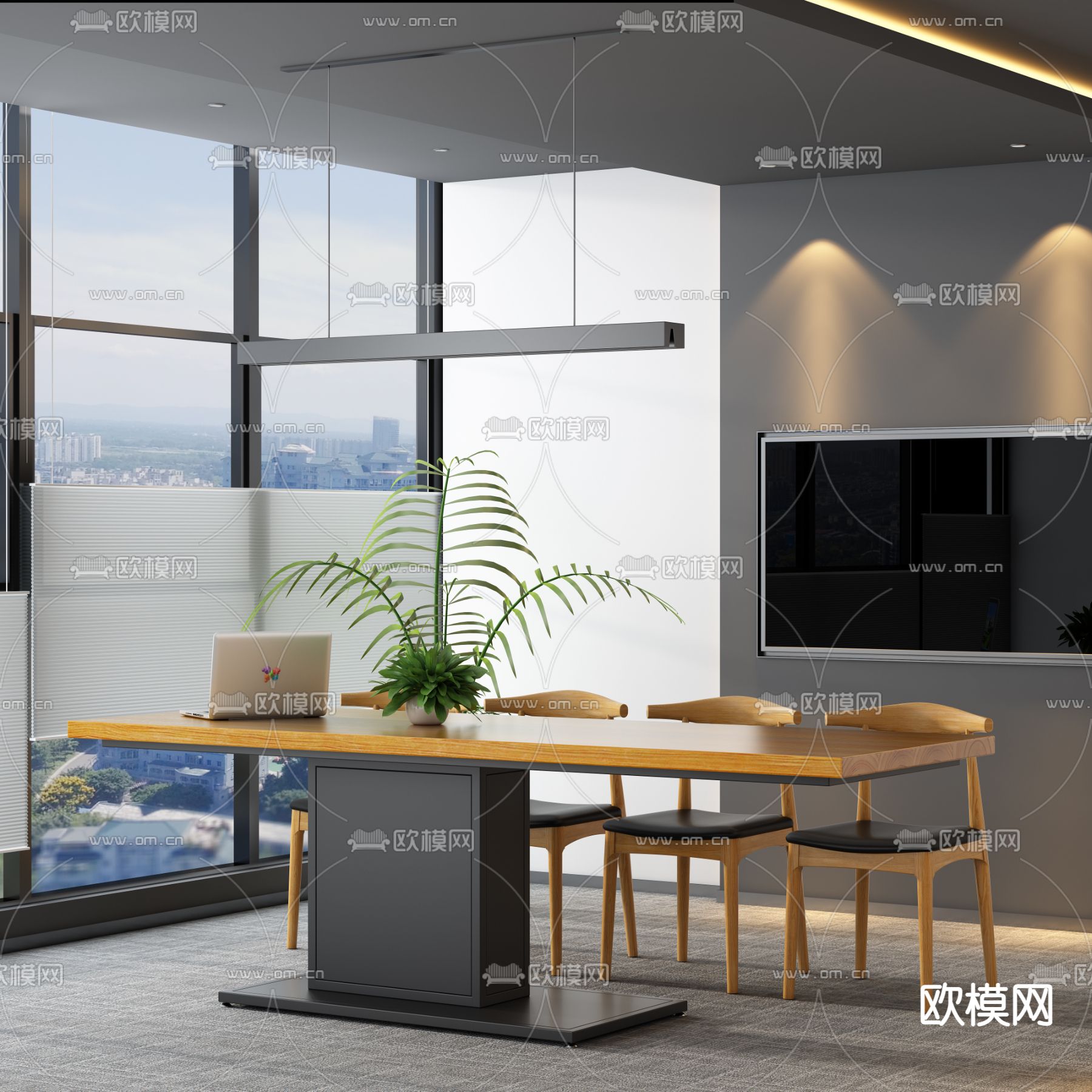 北欧会议室免费3d模型下载（渲染图3）