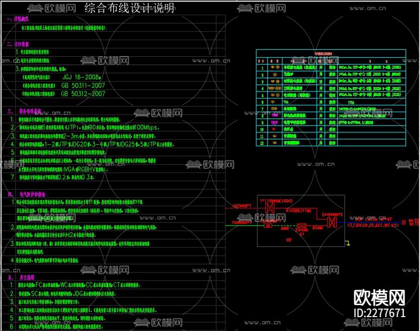 现代展馆电气cad施工图下载（渲染图6）