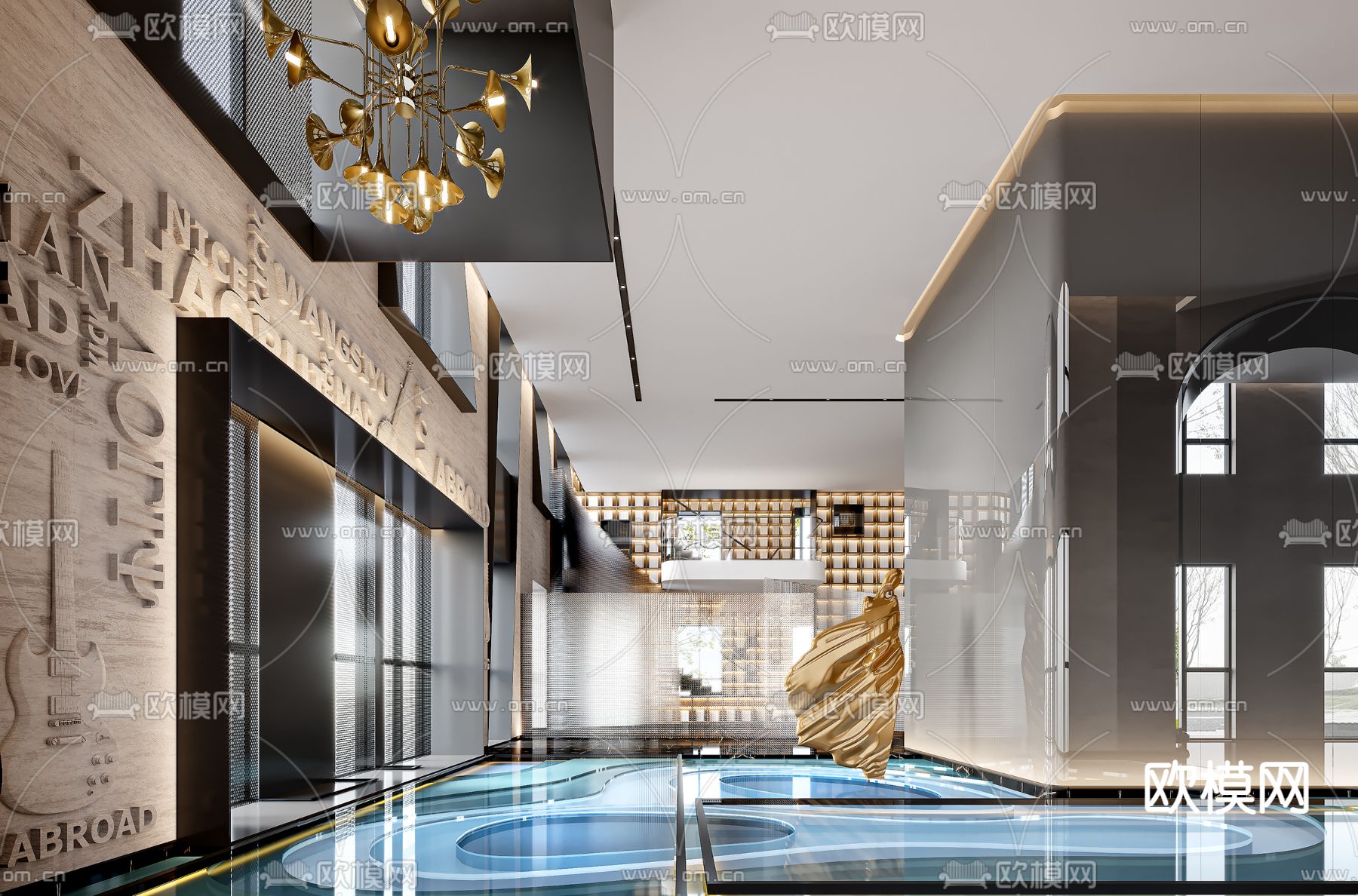 现代售楼处3d模型下载（渲染图2）