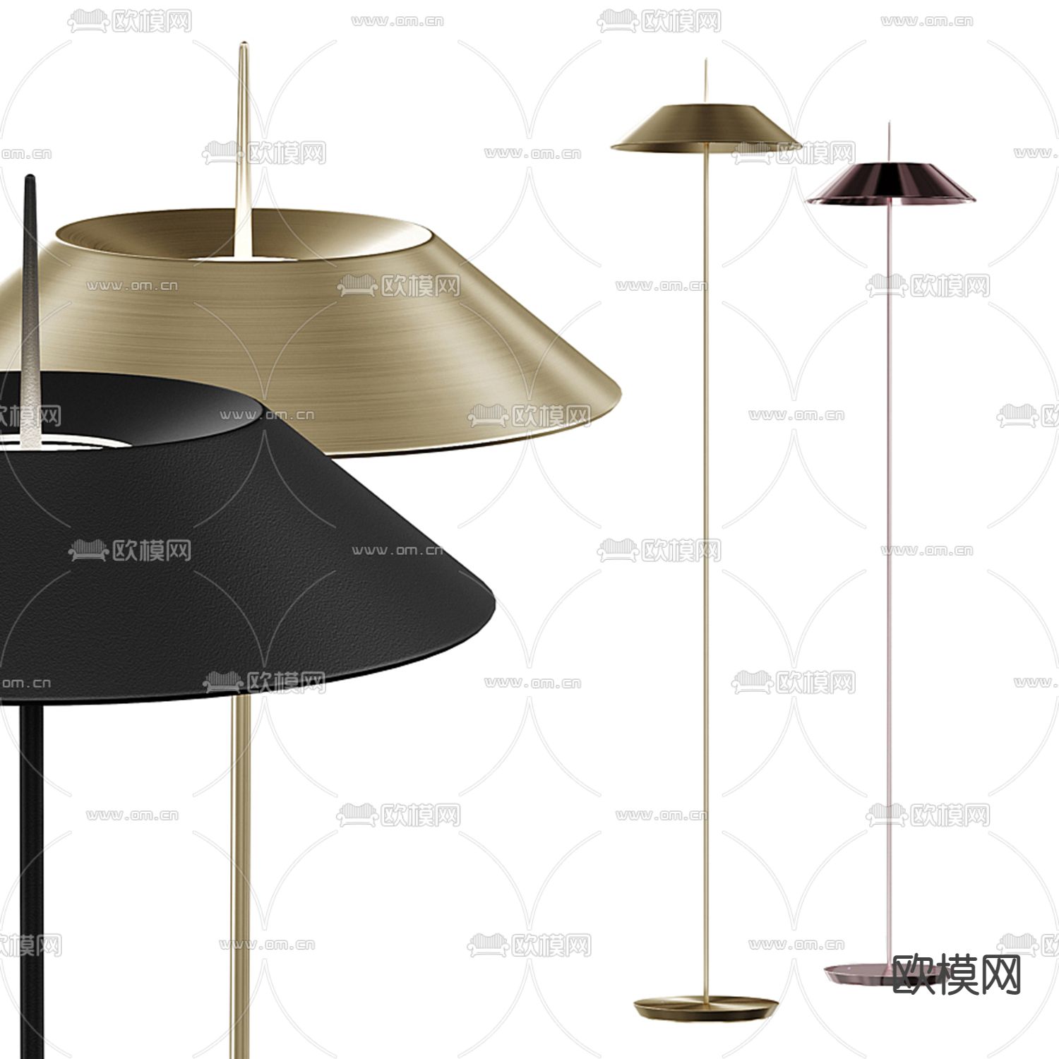 现代圆形落地灯3d模型下载_ID12108125_3dmax免费模型-欧模网