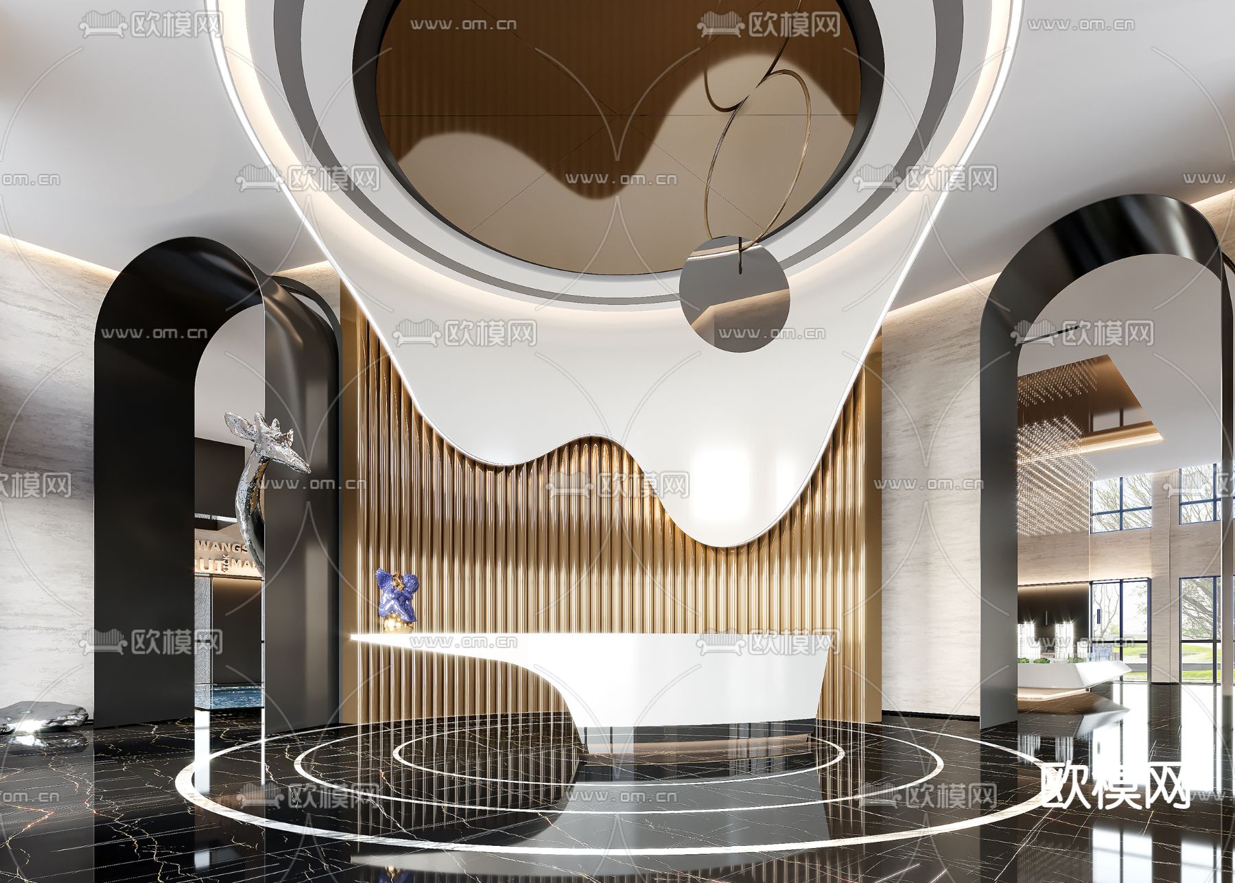 现代售楼处3d模型下载（渲染图1）