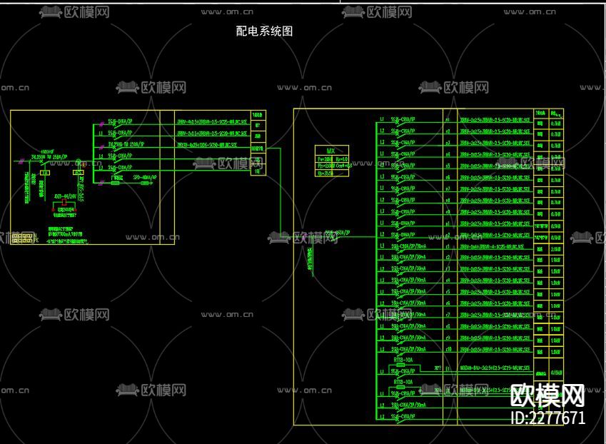 现代展馆电气cad施工图下载（渲染图2）