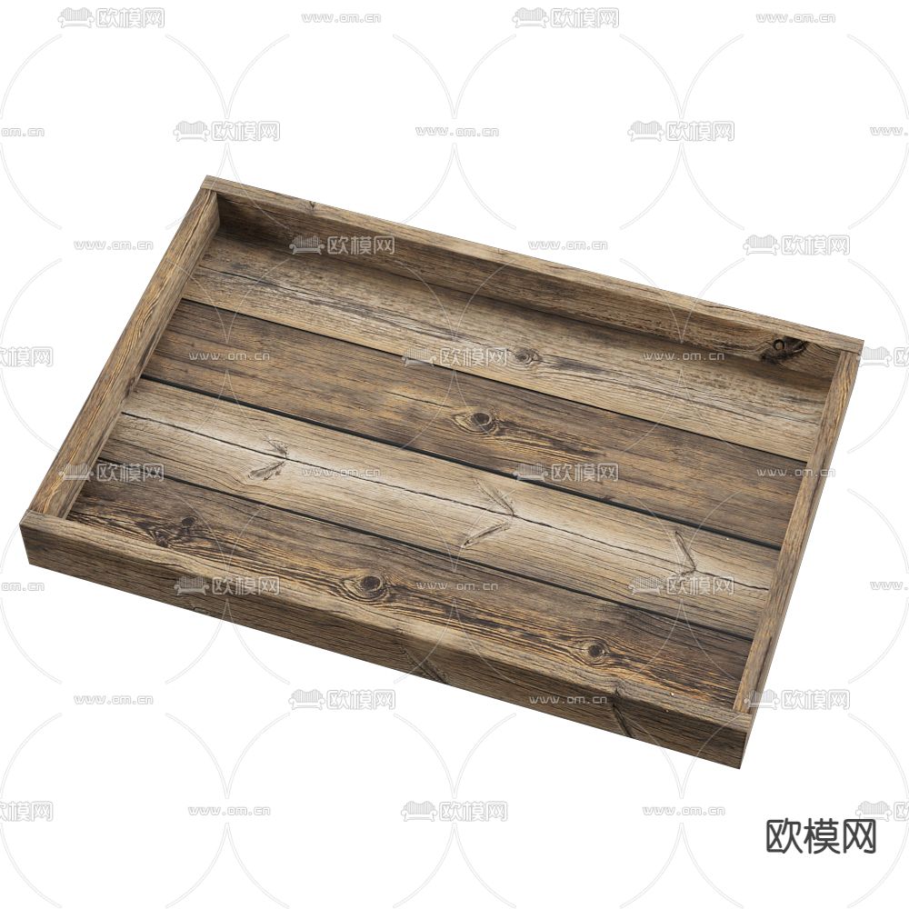 北欧简约实木托盘免费3d模型下载