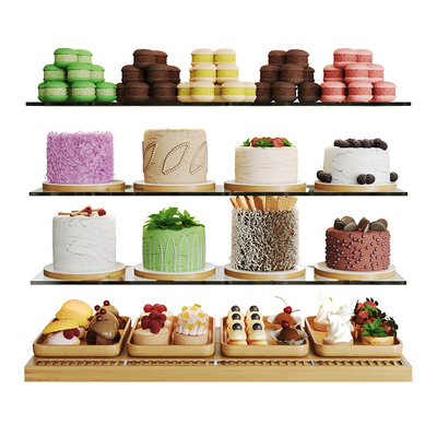  现代甜品蛋糕 马卡龙su模型 