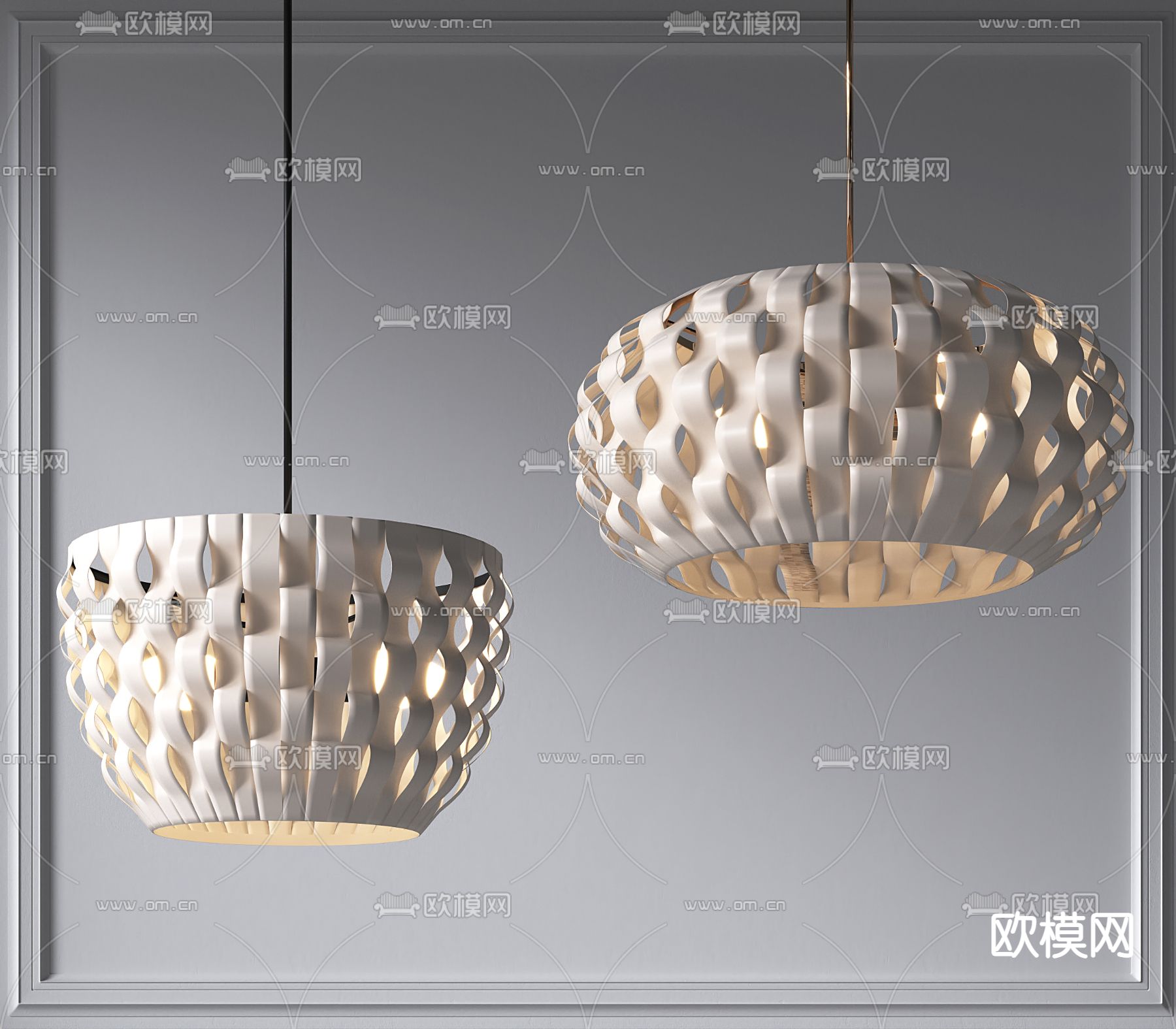 现代创意吊灯3d模型下载