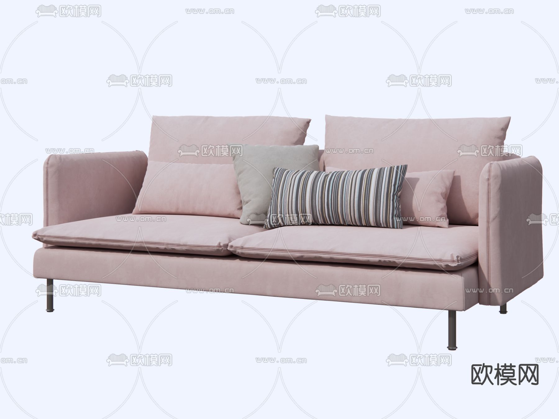 家居装饰宜家风客厅粉色沙发装修图片_装饰装修_建筑空间-图行天下素材网