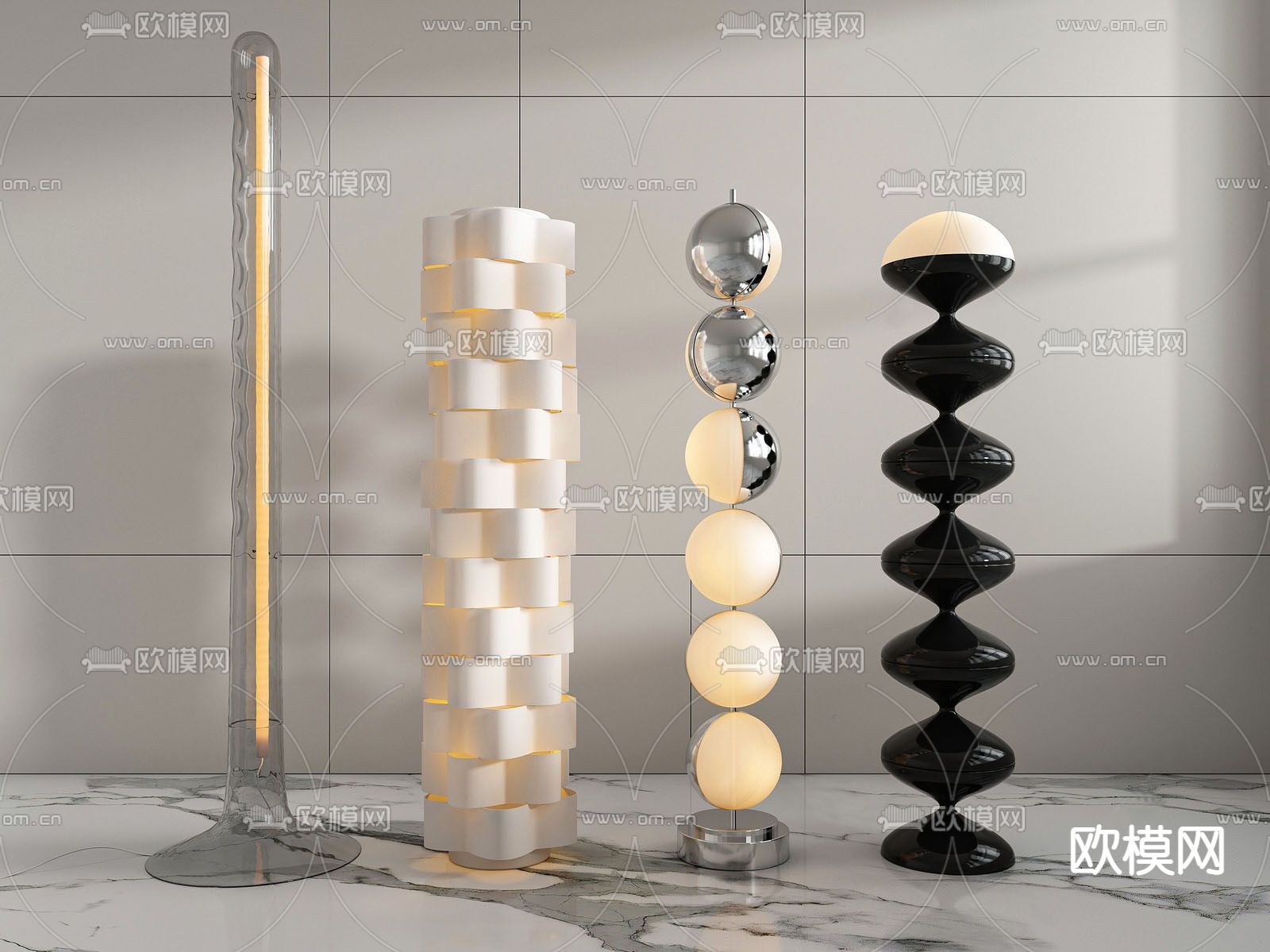 现代艺术落地灯su模型下载_ID12109529_sketchup模型下载-欧模网