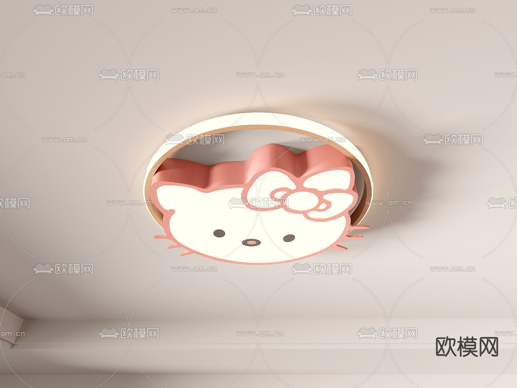 现代儿童卡通吸顶灯su模型