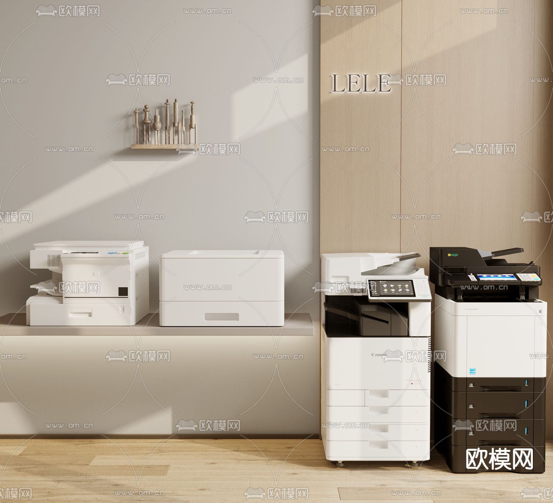 现代打印机复印机su模型
