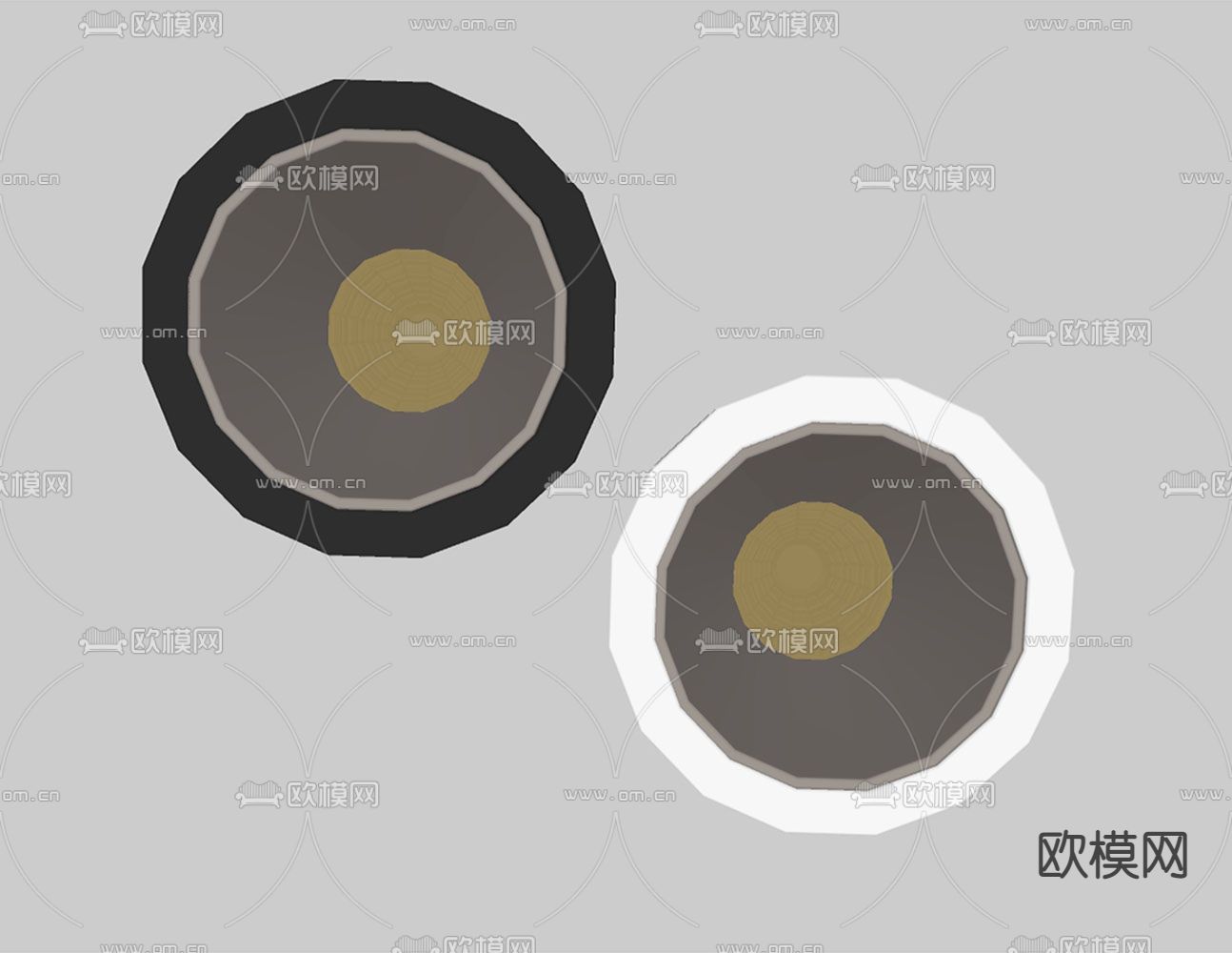 现代射灯筒灯su模型下载（渲染图2）