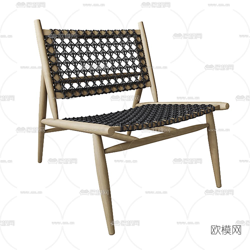 北欧编织休闲椅3d模型下载_ID12110540_3dmax免费模型-欧模网