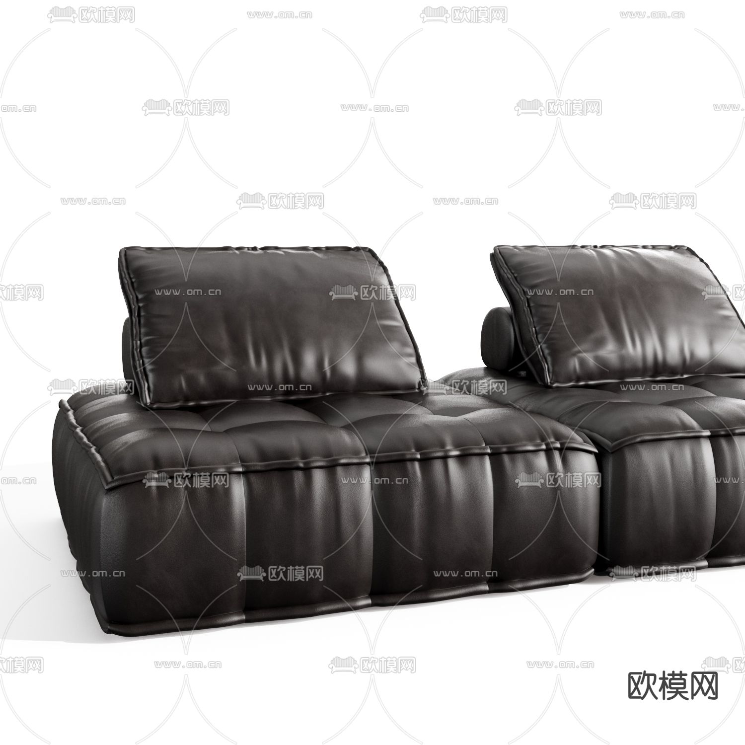 Baxter黑色多人沙发33d模型下载（渲染图2）