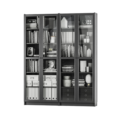  现代玻璃办公柜 文件柜su模型 