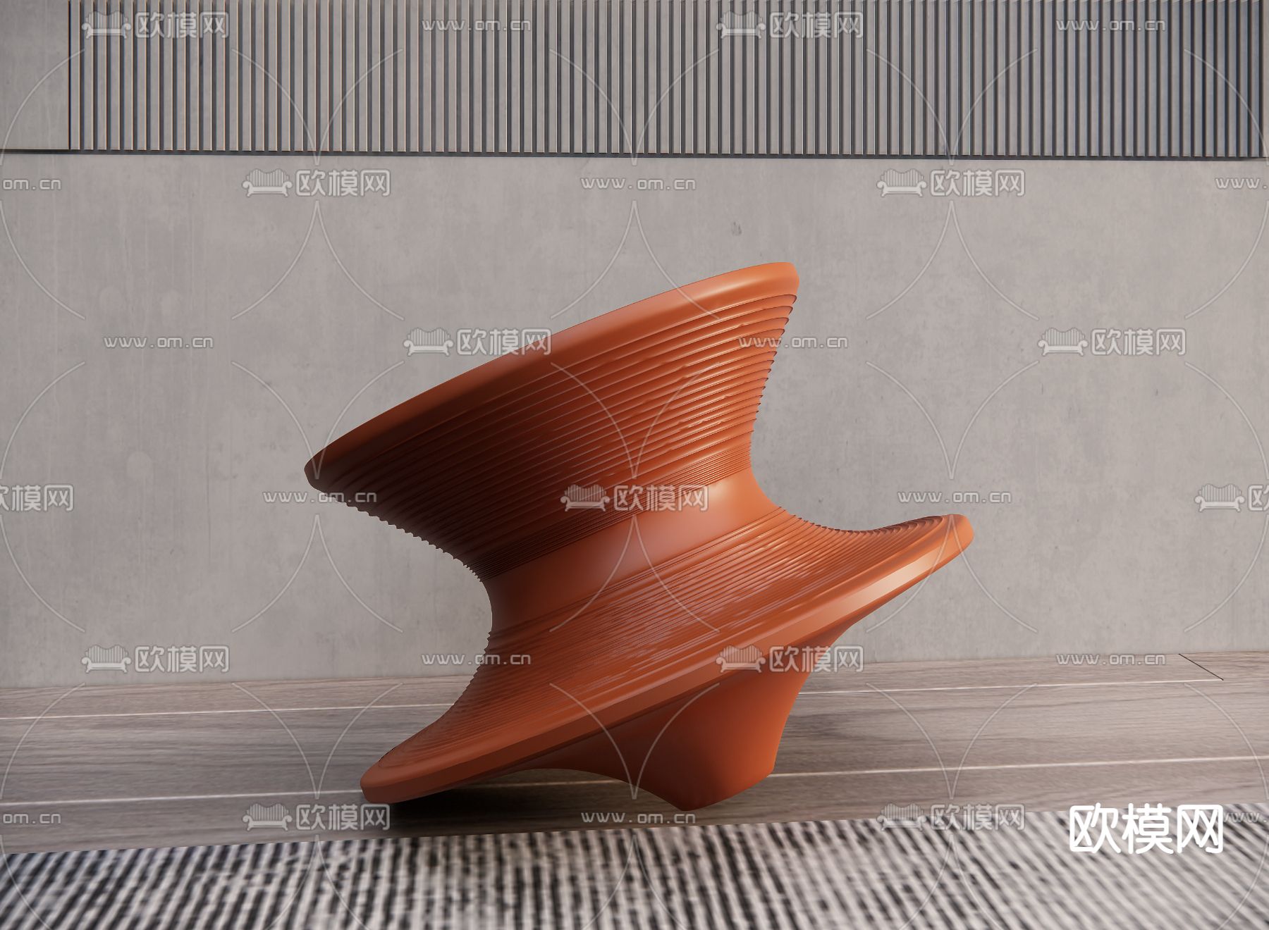 现代陀螺椅su模型下载