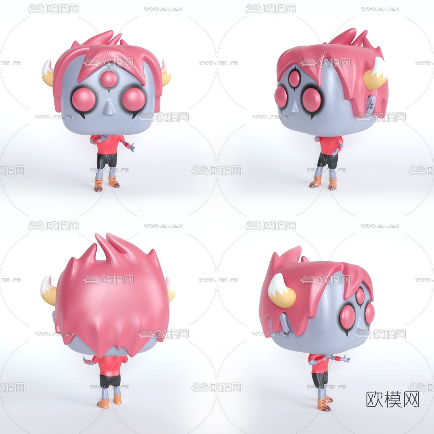 现代角色手办3d模型下载