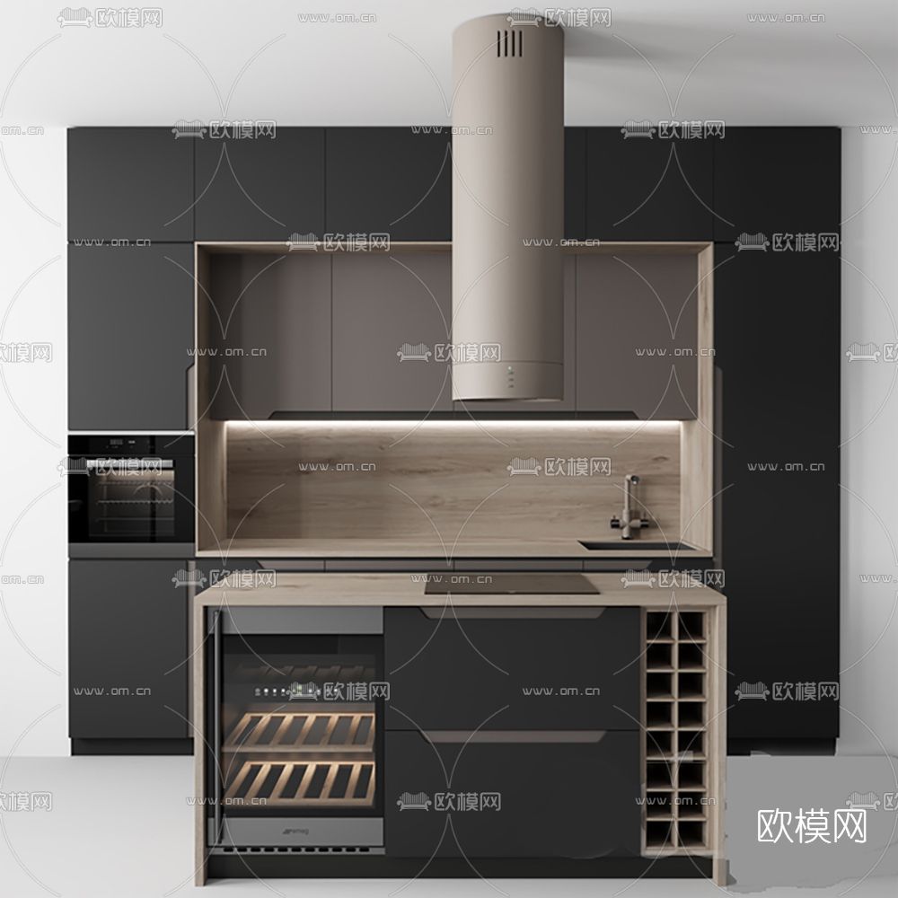 橱柜 中岛台3d模型
