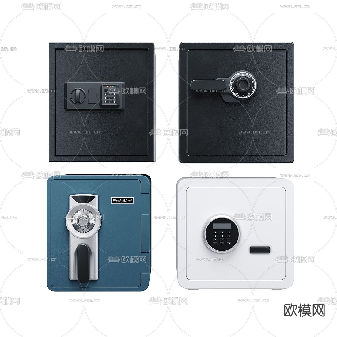 现代保险柜 保险箱 密码箱su模型下载