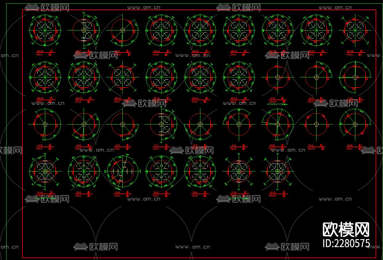 工厂网架CAD施工图下载（渲染图5）