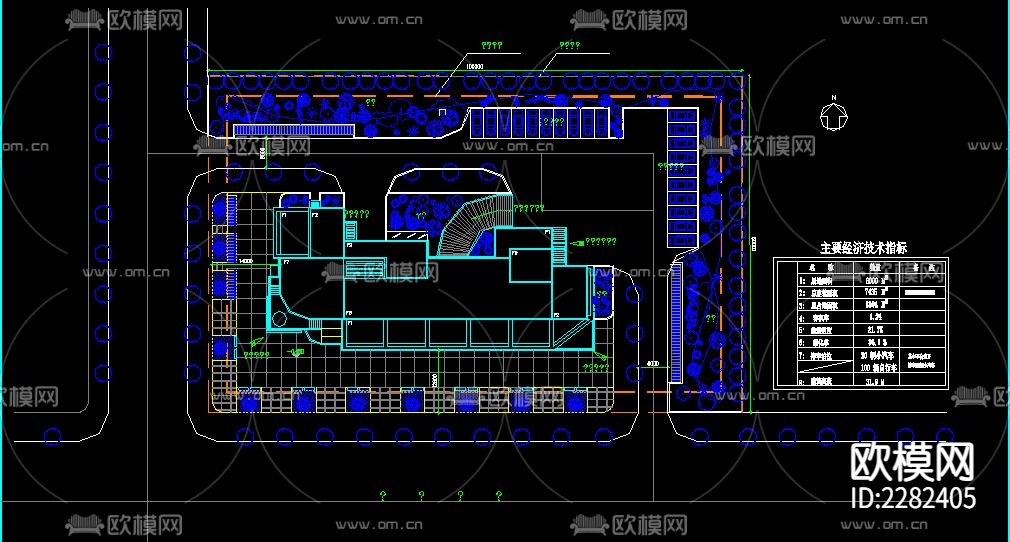 写字楼cad施工图下载（渲染图2）