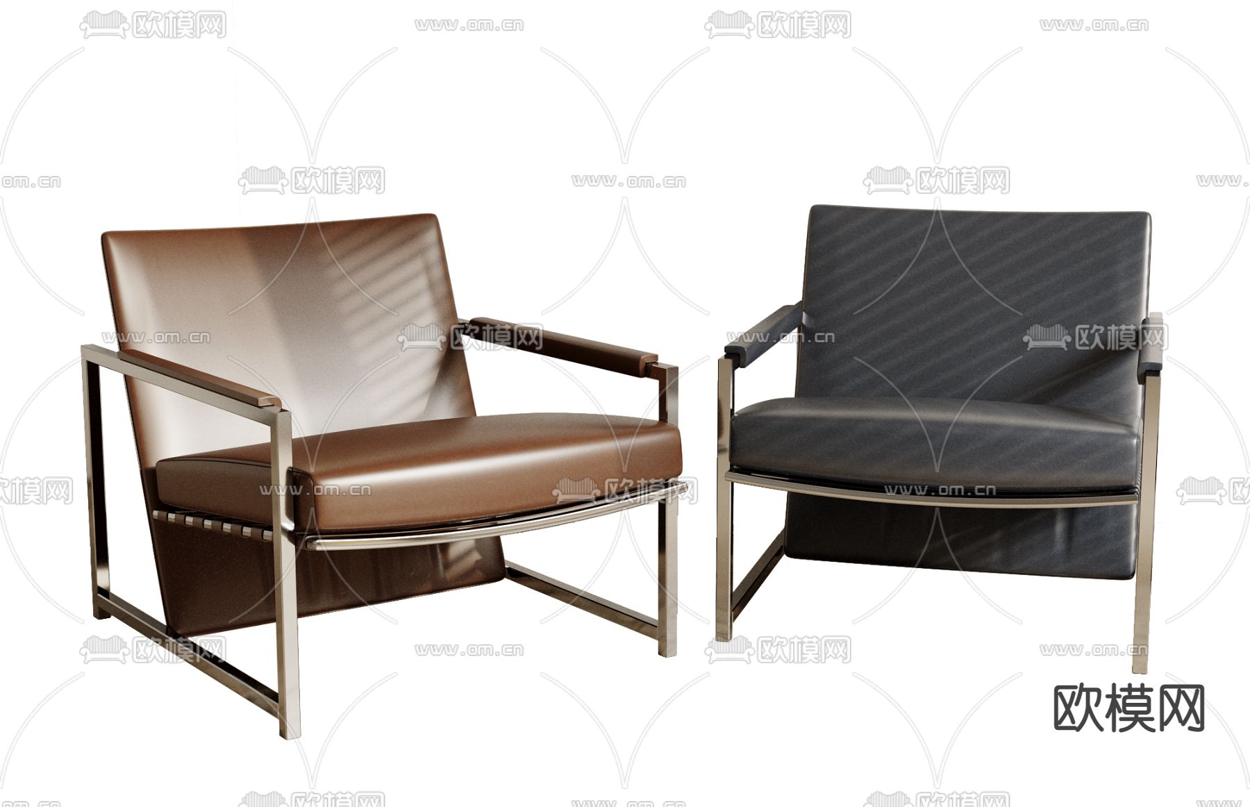 现代轻奢休闲椅su模型下载（渲染图1）