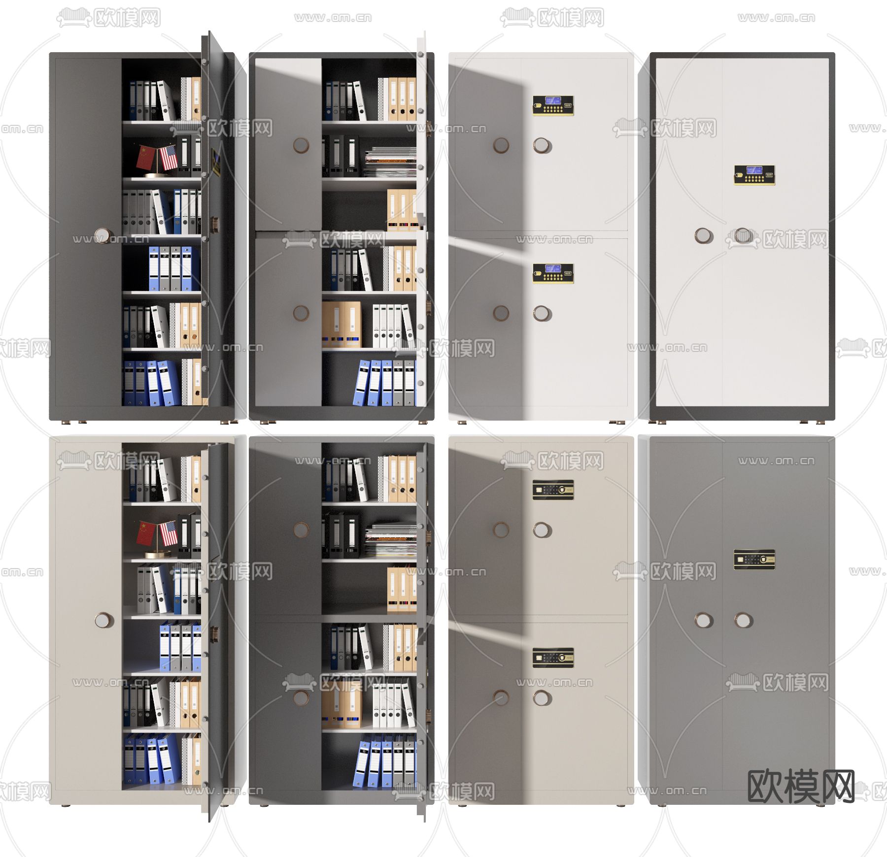 文件柜 档案柜 资料柜3d模型下载