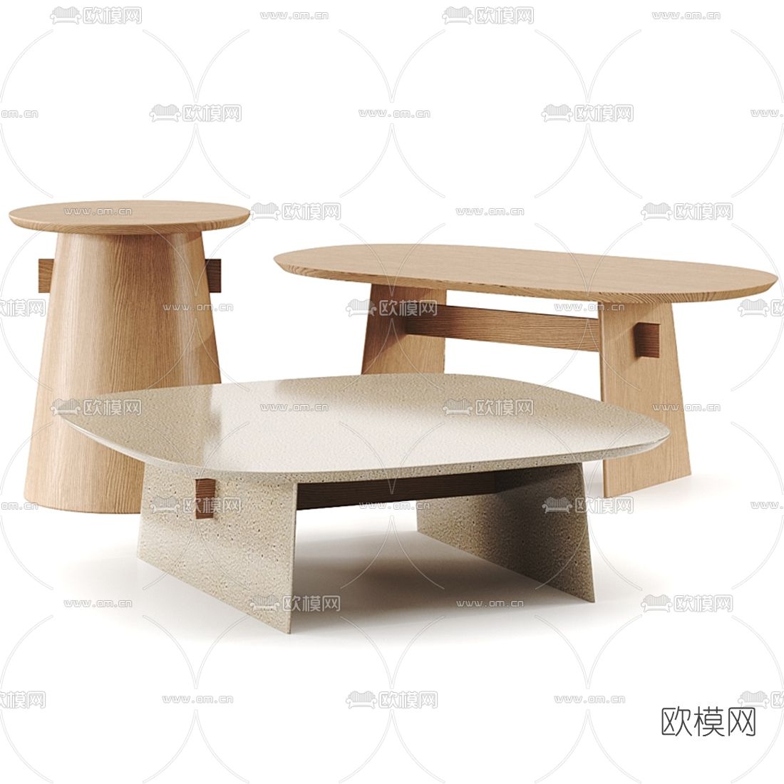 Natuzzi 圆几 茶几3d模型下载（渲染图3）