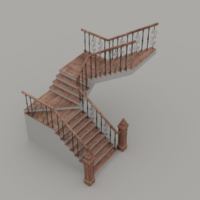 回形楼梯设计图图片