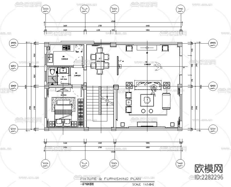 别墅cad施工图-免费3dmax模型库-欧模网