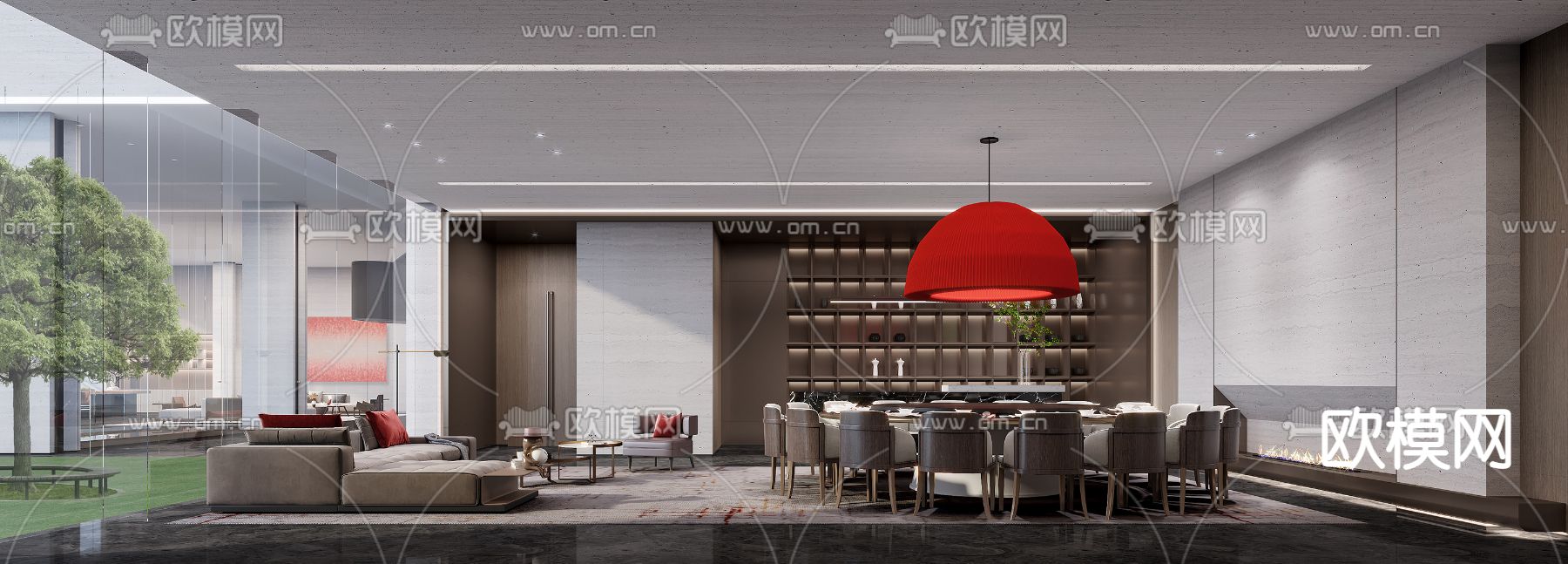 现代酒店包房3d模型