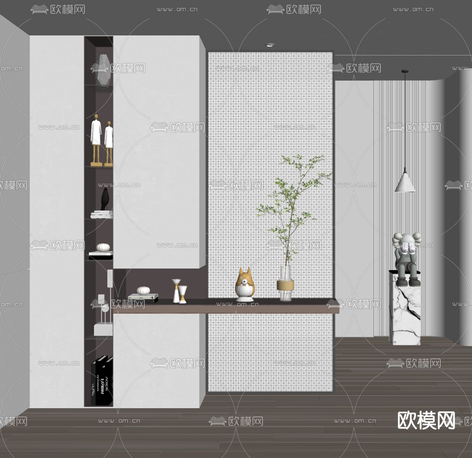 现代玄关过道su模型