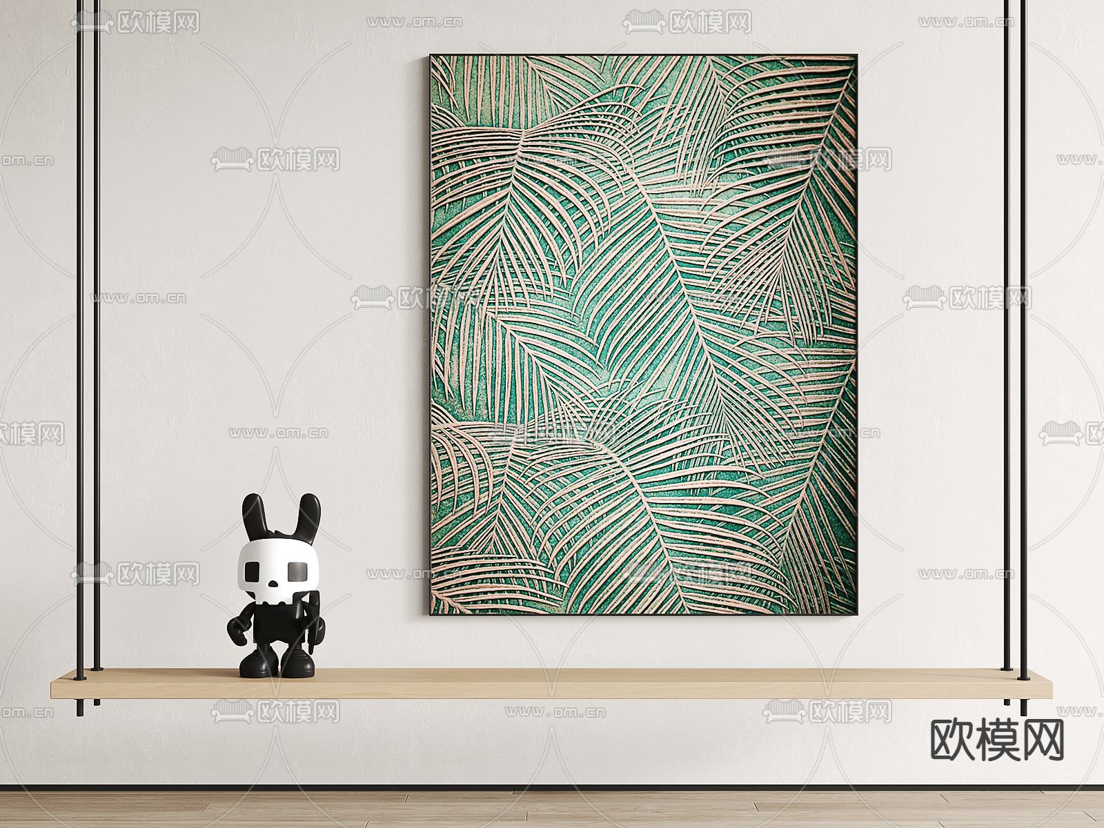 侘寂风抽象装饰画su模型