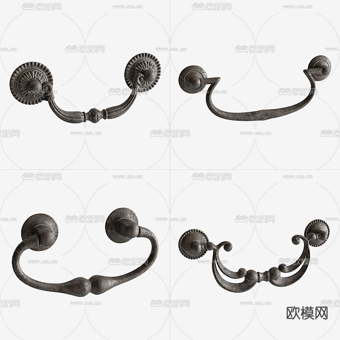 欧式门把手3d模型下载