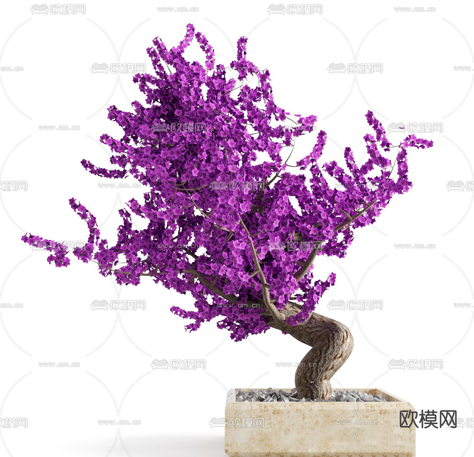 现代盆栽3d模型下载