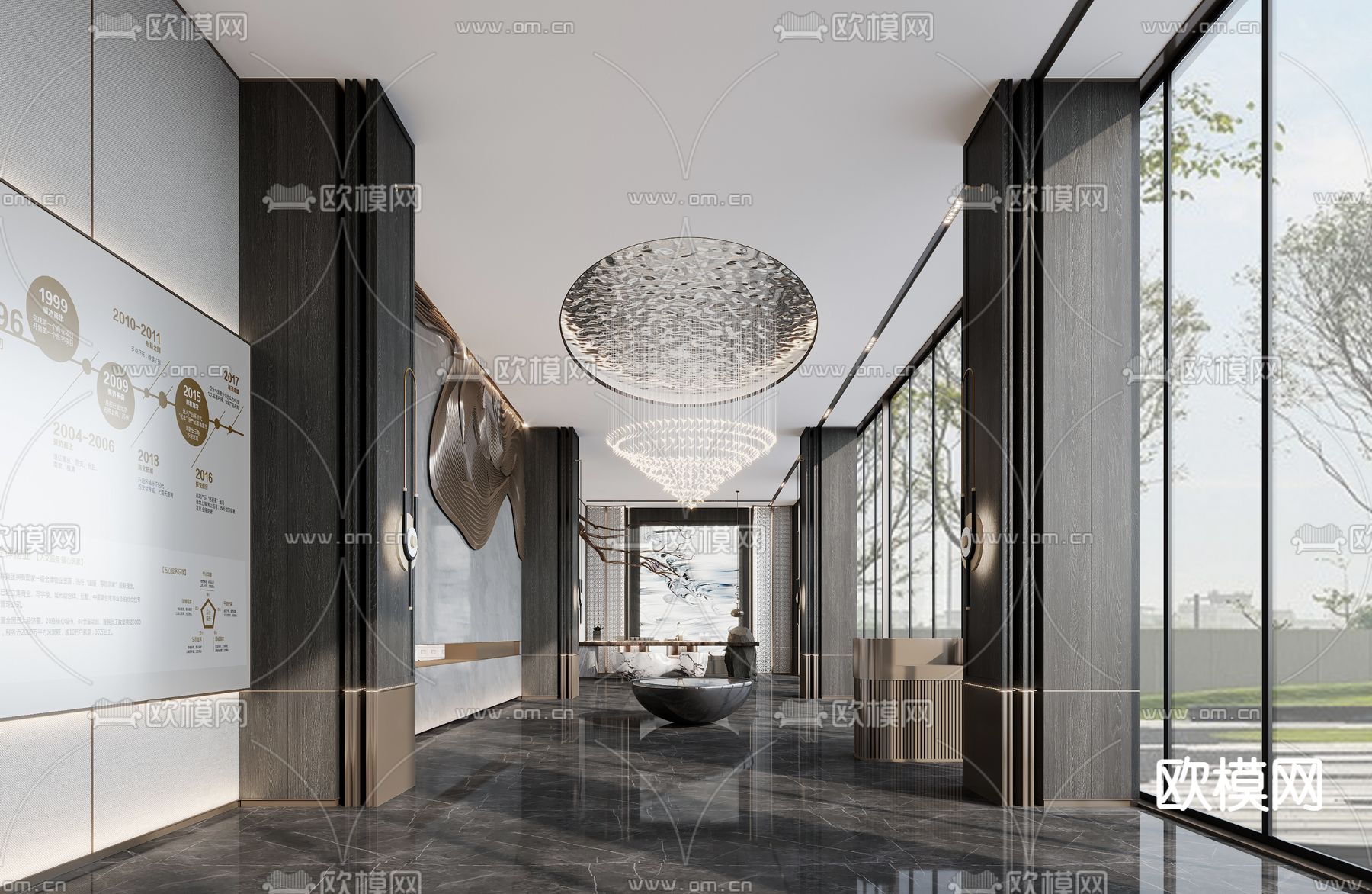 现代售楼处 售楼中心3d模型下载