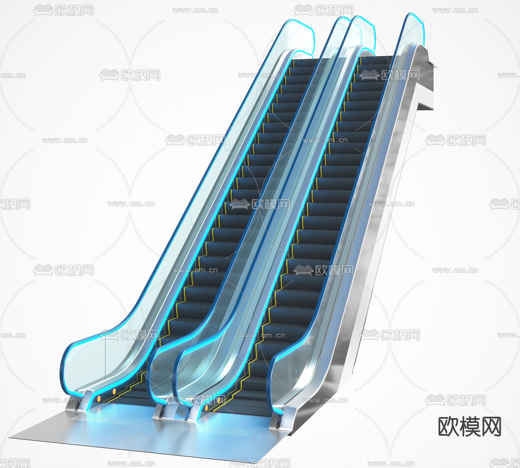 现代电梯 扶手梯3d模型下载