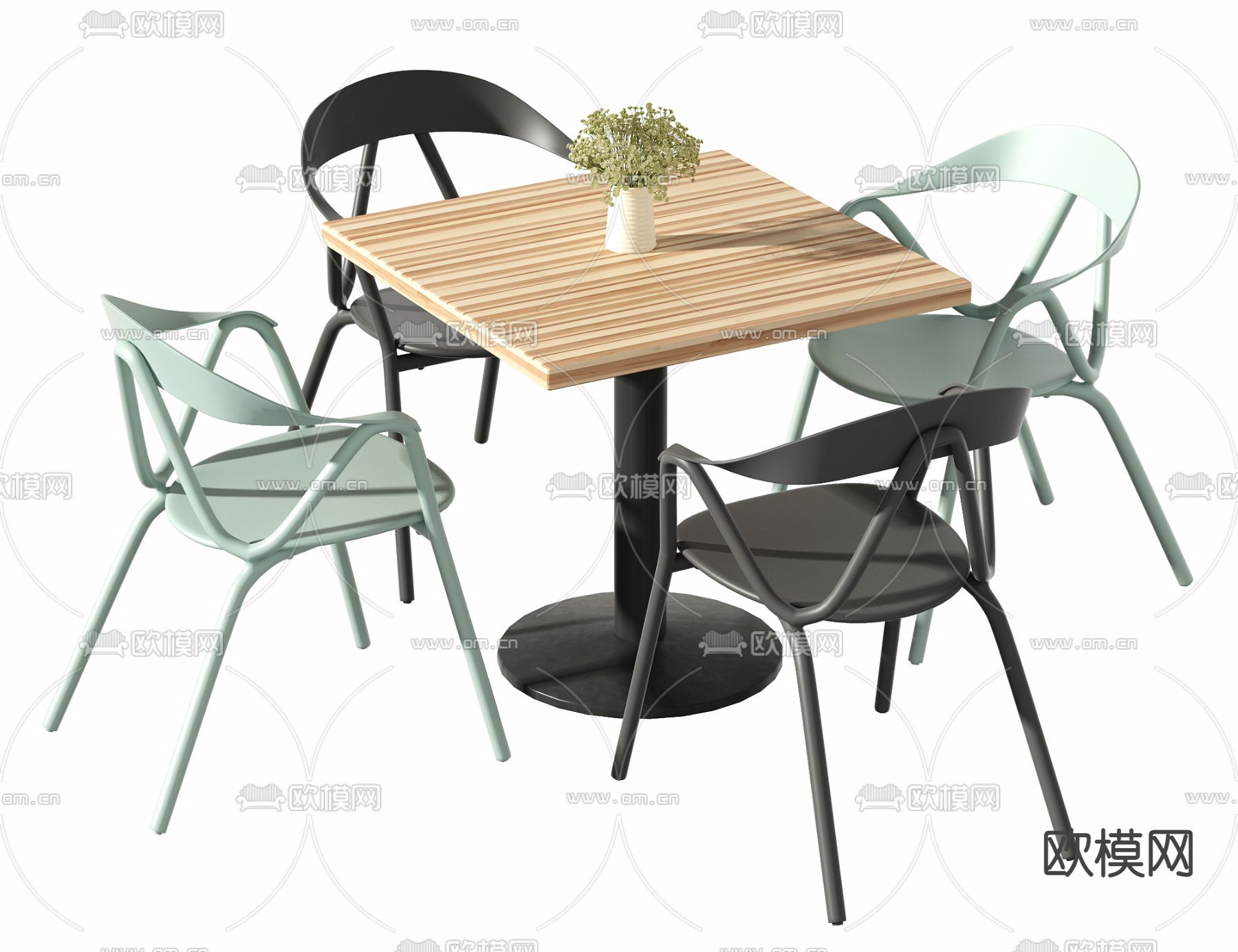 现代户外休闲桌椅3d模型下载_ID12114273_3dmax免费模型-欧模网