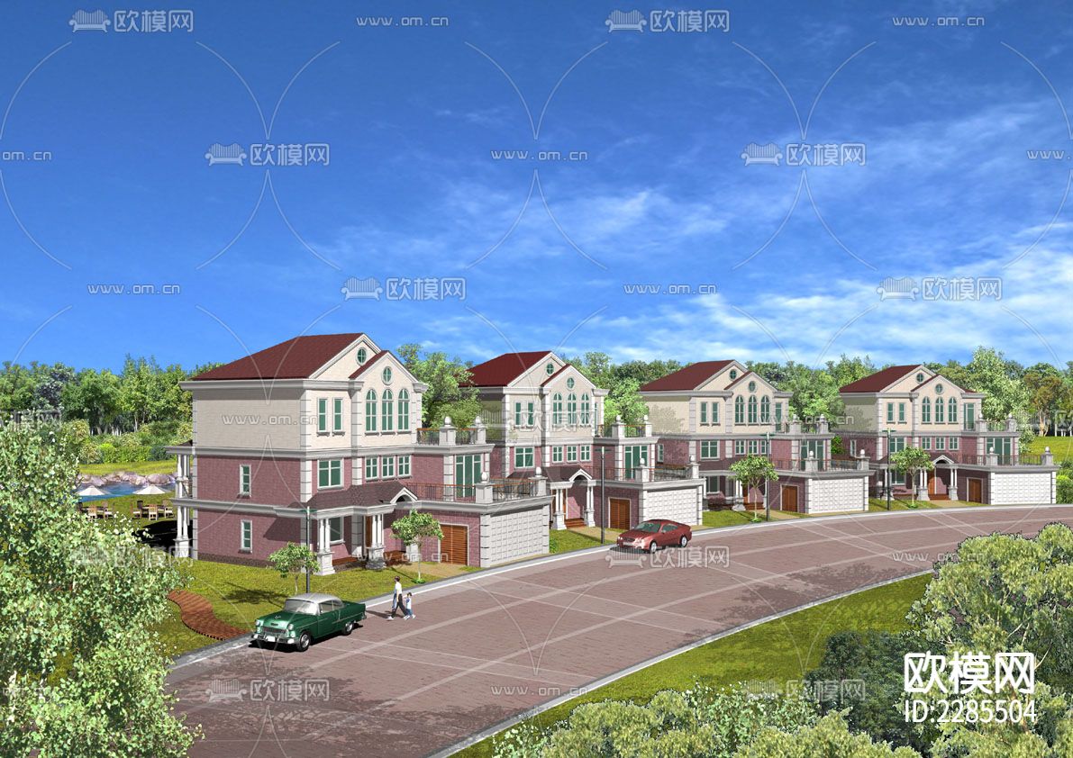 别墅cad施工图下载（渲染图4）