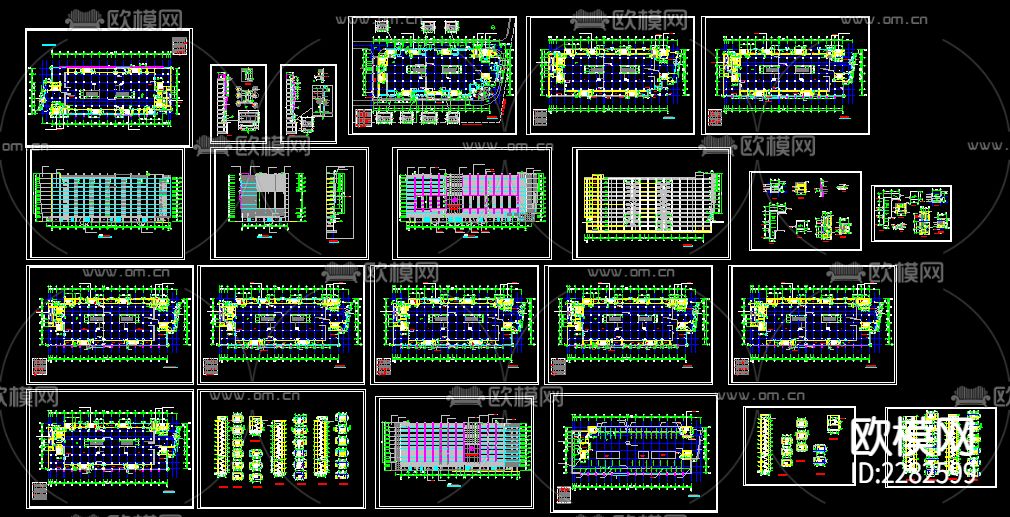 某大型商场建筑cad施工图-免费3dmax模型库-欧模网