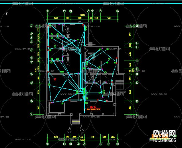 别墅cad施工图下载（渲染图7）