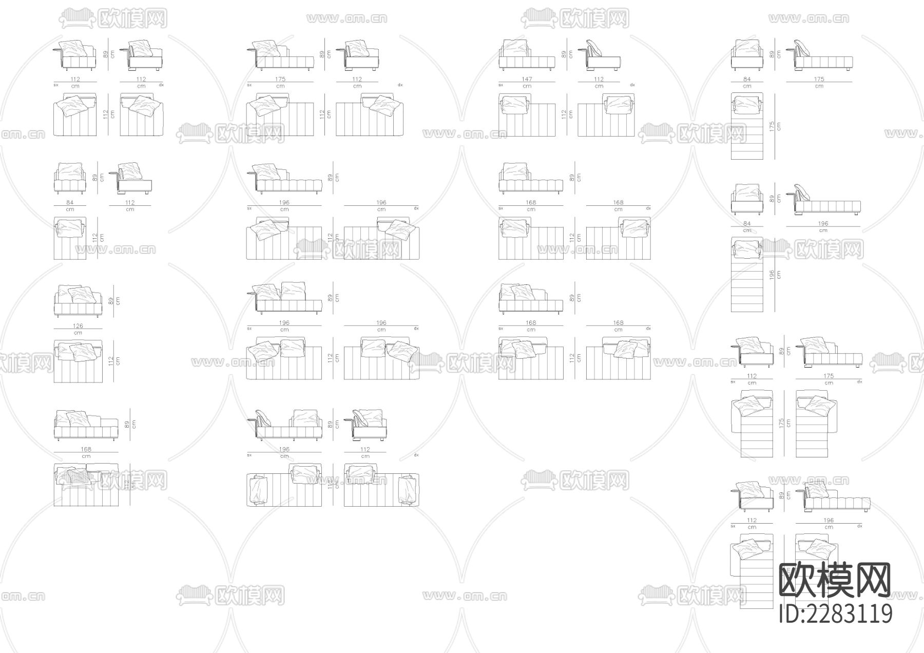 国外姆莱特安得塞家具cad图库下载（渲染图2）