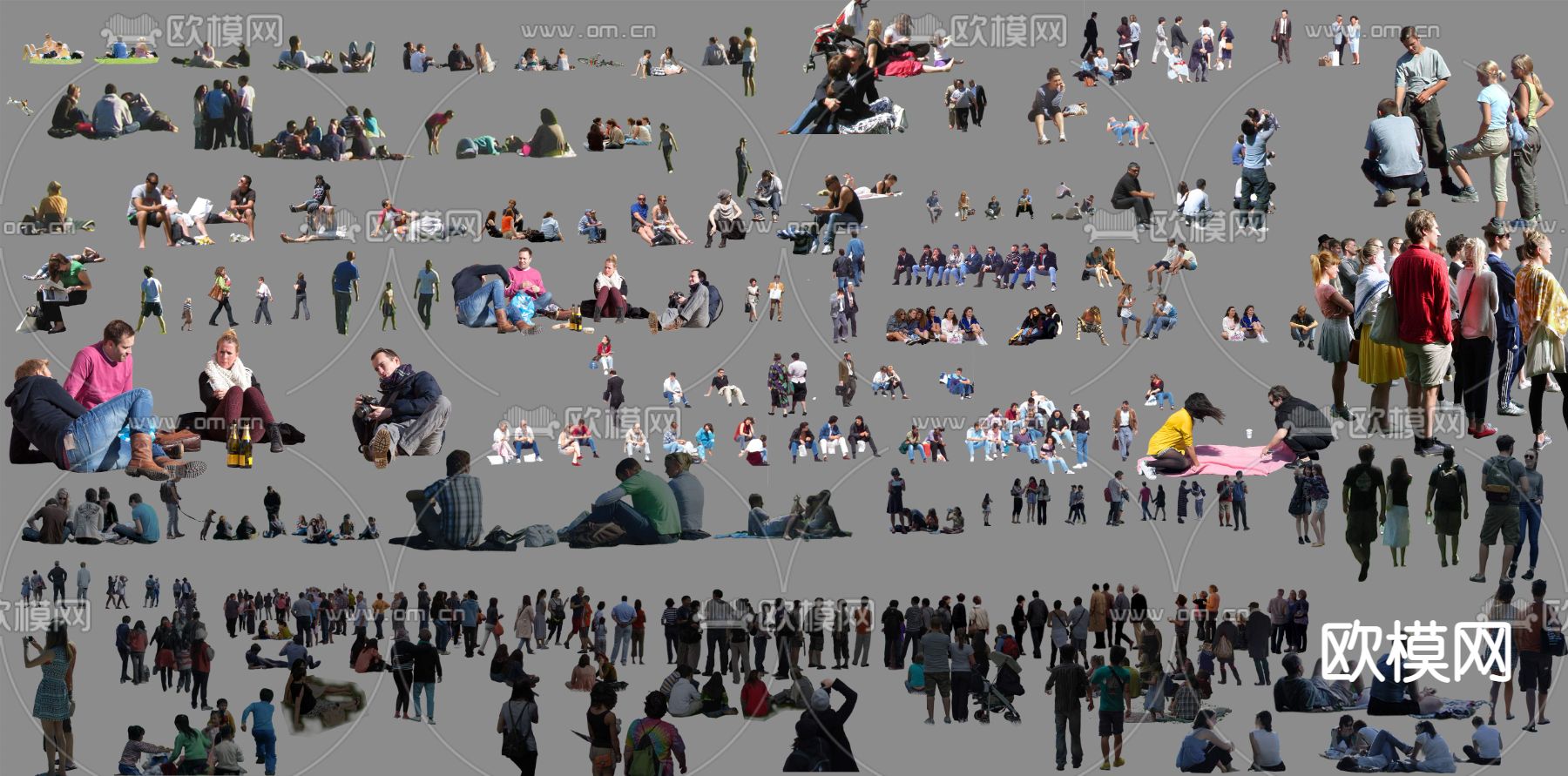 现代都市人物psd下载