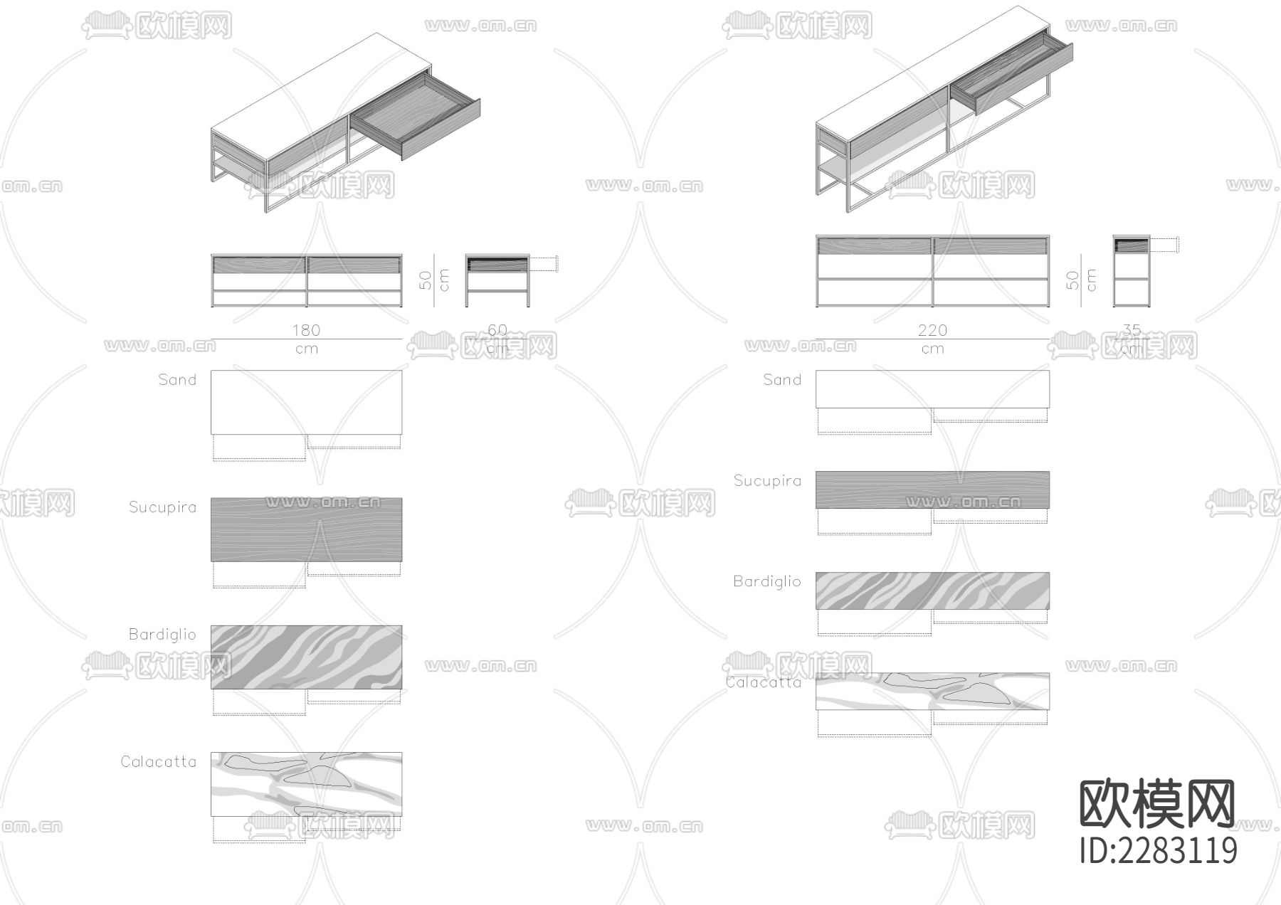 国外姆莱特安得塞家具cad图库下载（渲染图4）