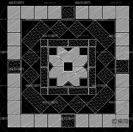 cad无缝石材花CAD施工图下载（渲染图4）