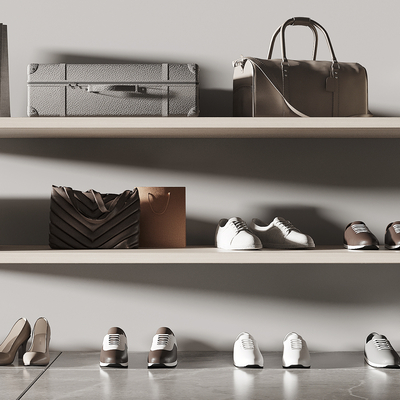  鞋子 箱包 手提袋su模型 