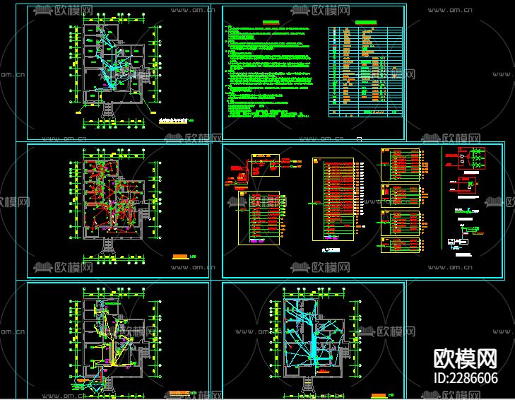 别墅cad施工图下载（渲染图1）