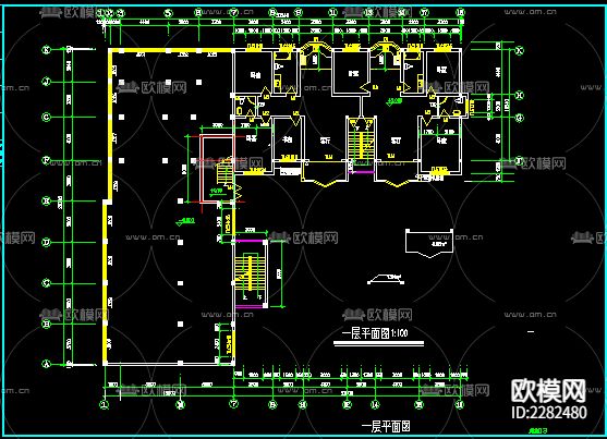 江南住宅全套建筑CAD施工图下载（渲染图3）