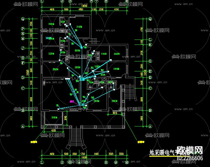 别墅cad施工图下载（渲染图5）