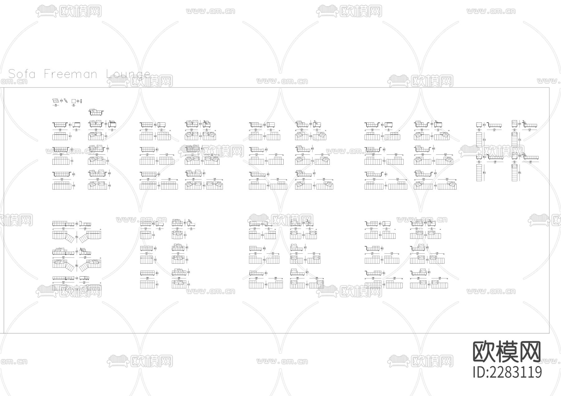国外姆莱特安得塞家具cad图库下载（渲染图3）