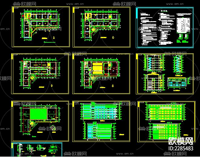 教学楼cad施工图下载