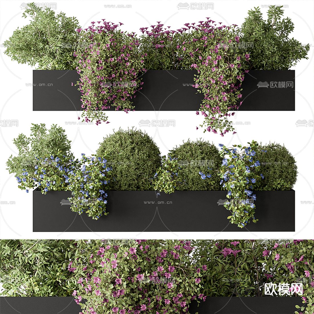 植物 花圃 盆栽 花箱3d模型下载（渲染图1）